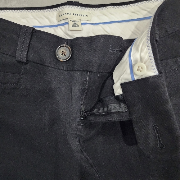 Banana Republic Women Stretch Cropped Pants Black Petites Size 4P - Picture 4 of 5